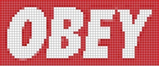 Схема фенечки OBEY