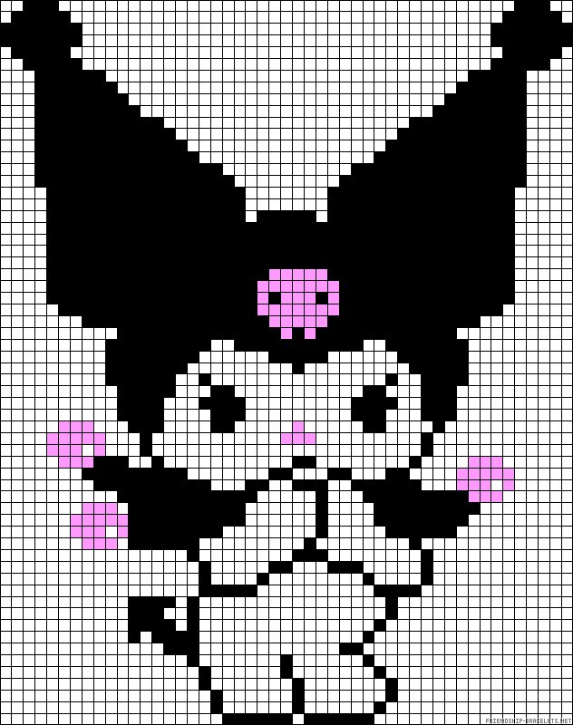 Схема фенечки Hello Kitty