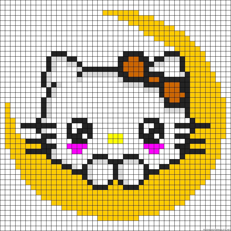 Схема фенечки Hello Kitty
